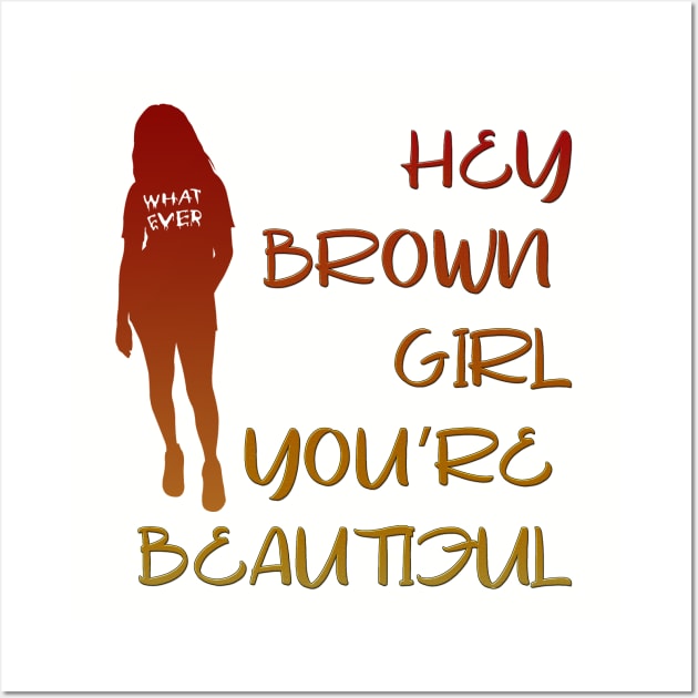 Beautiful Brown Girl Wall Art by keshanDSTR